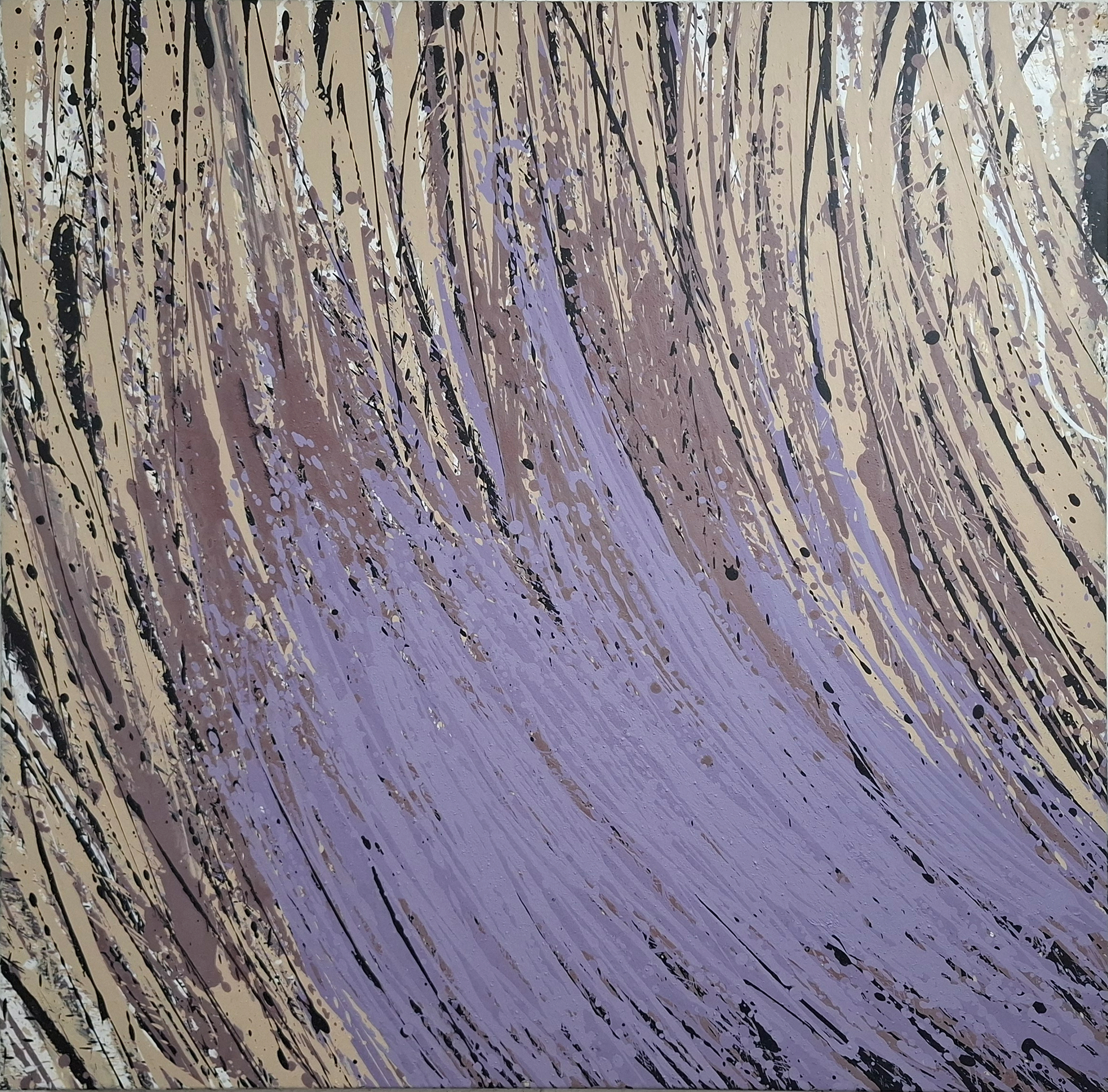 „ohne Titel“, Spritzenbild, Acryl/Lwd., 120 cm x 120 cm