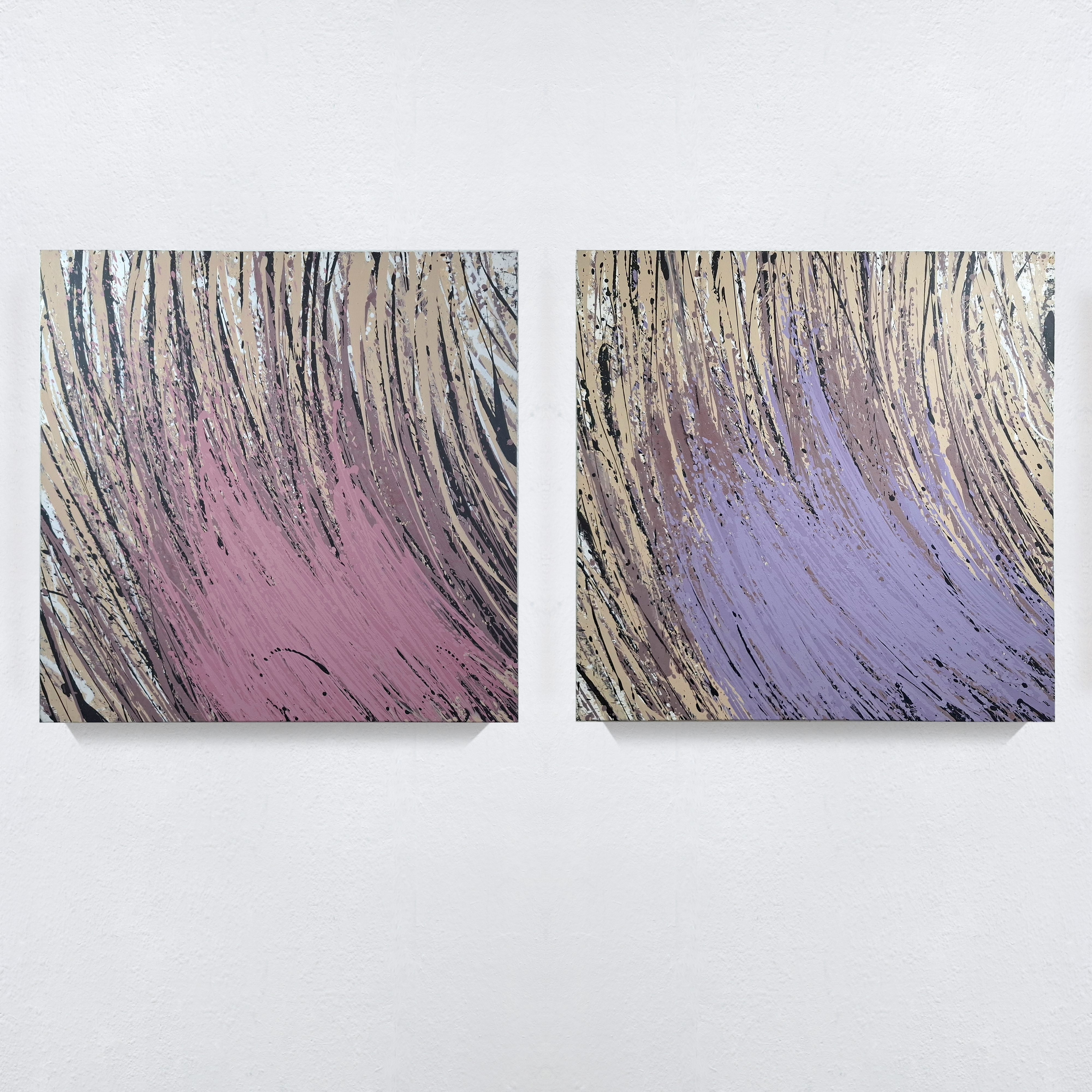 „ohne Titel“, Spritzenbild, Acryl/Lwd., 120 cm x 120 cm