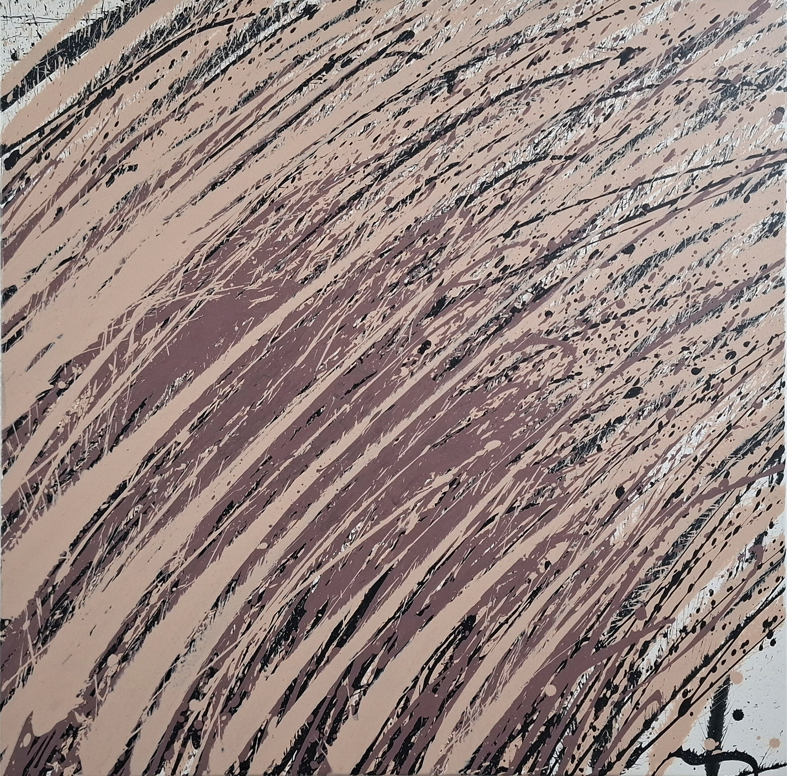 „ohne Titel“, Spritzenbild, Acryl/Lwd., 90 cm x 90 cm