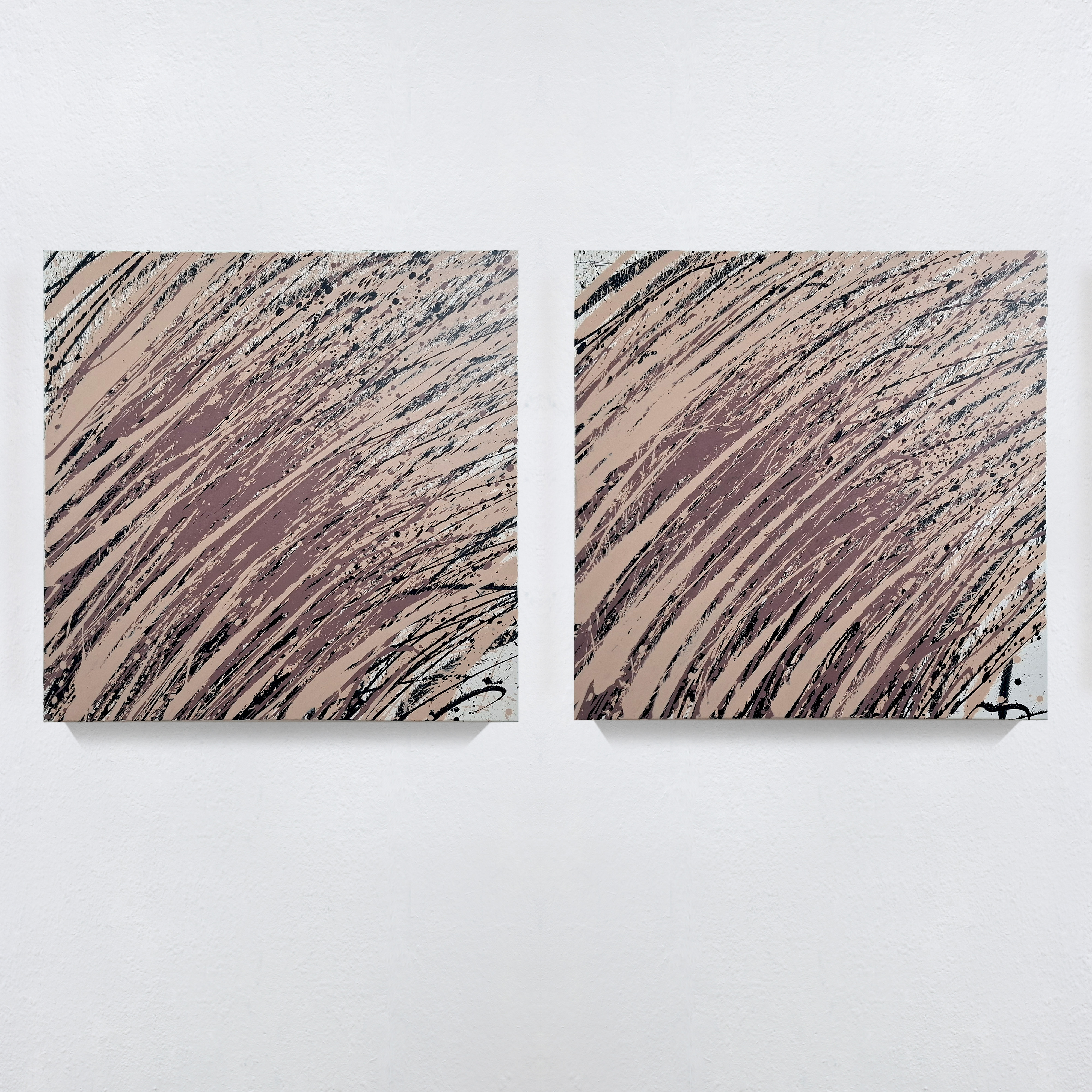 „ohne Titel“, Spritzenbild, Acryl/Lwd., 90 cm x 90 cm