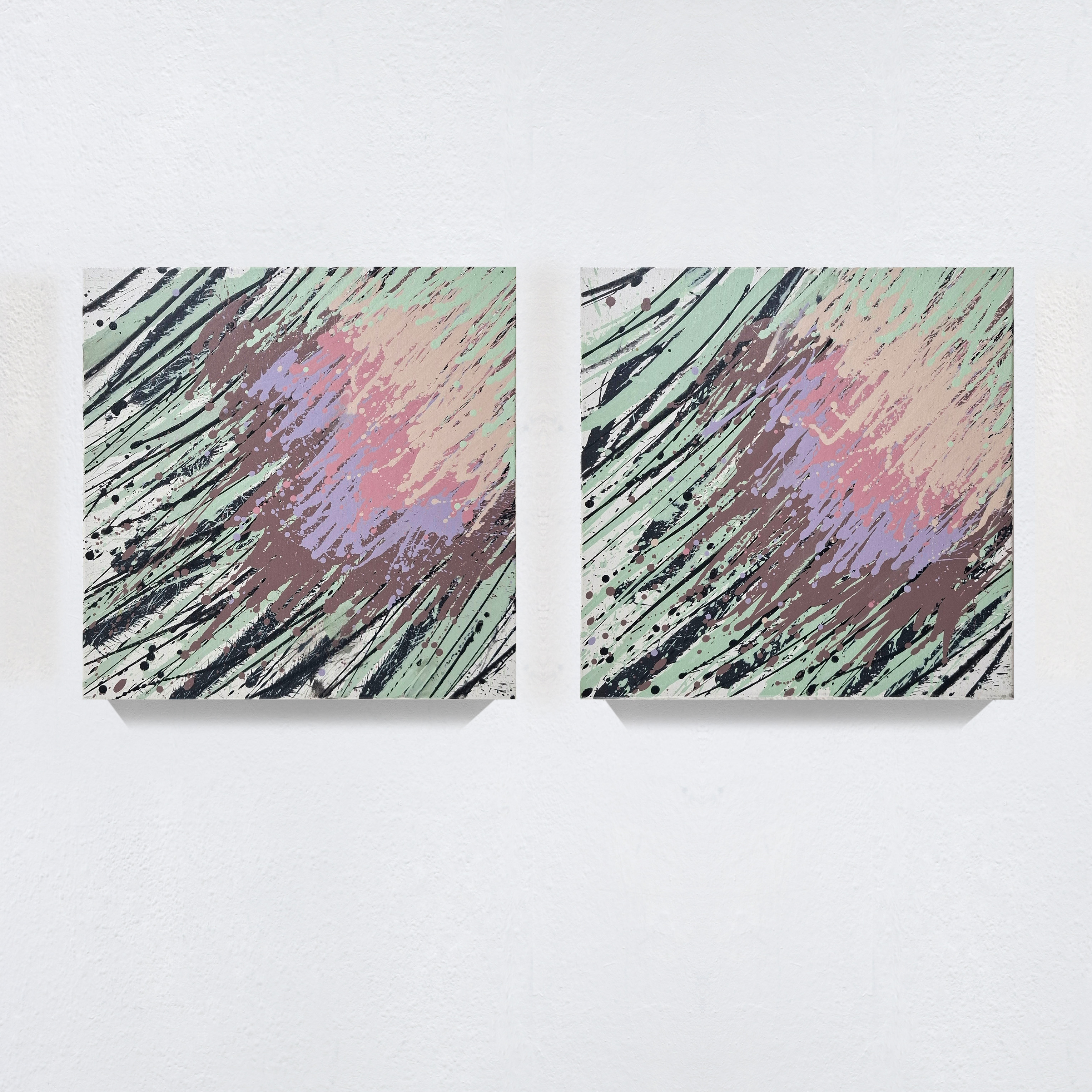 „ohne Titel“, Spritzenbild, Acryl/Lwd., 60 cm x 60 cm