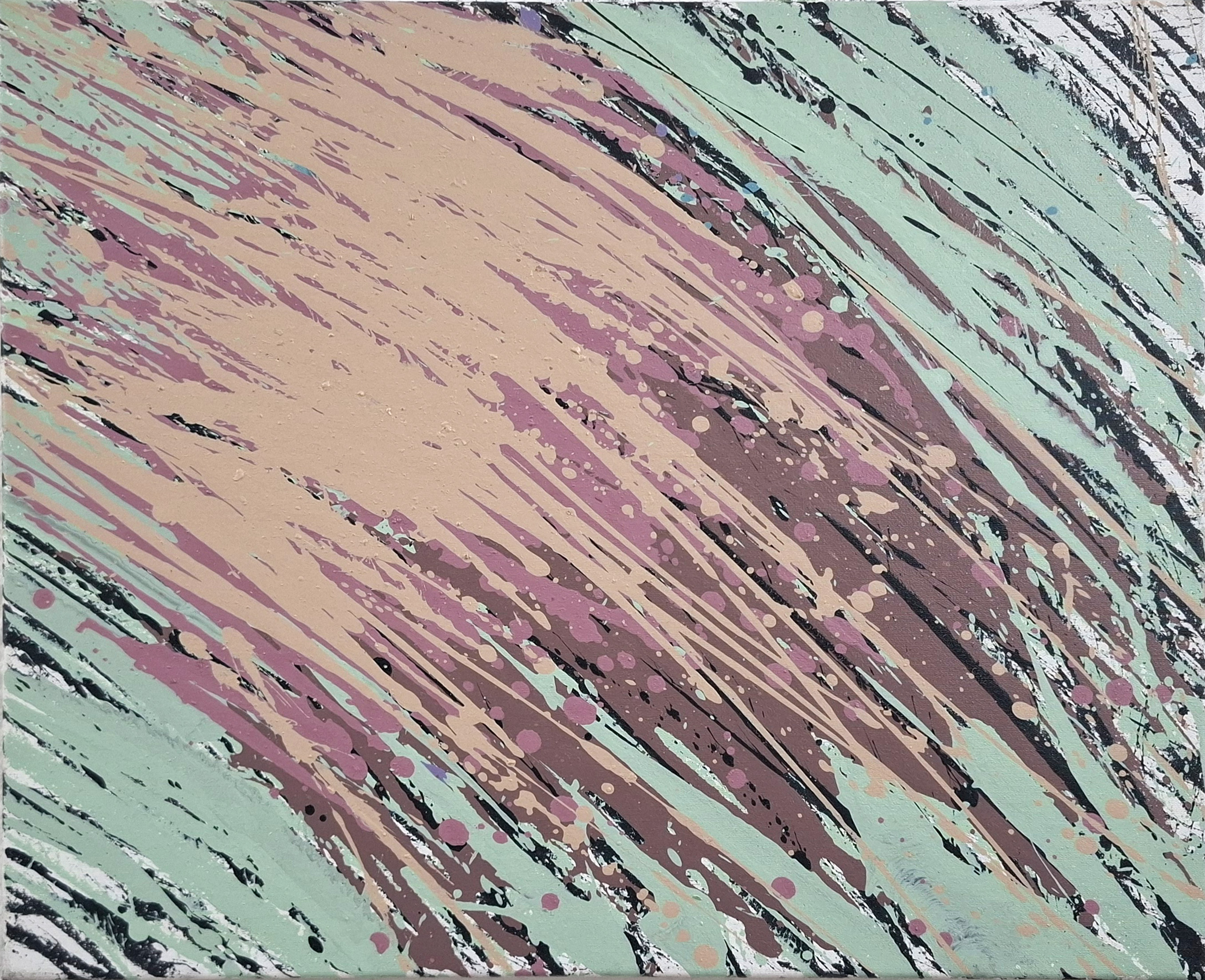 „ohne Titel“, Spritzenbild, Acryl/Lwd., 50 cm x 60 cm