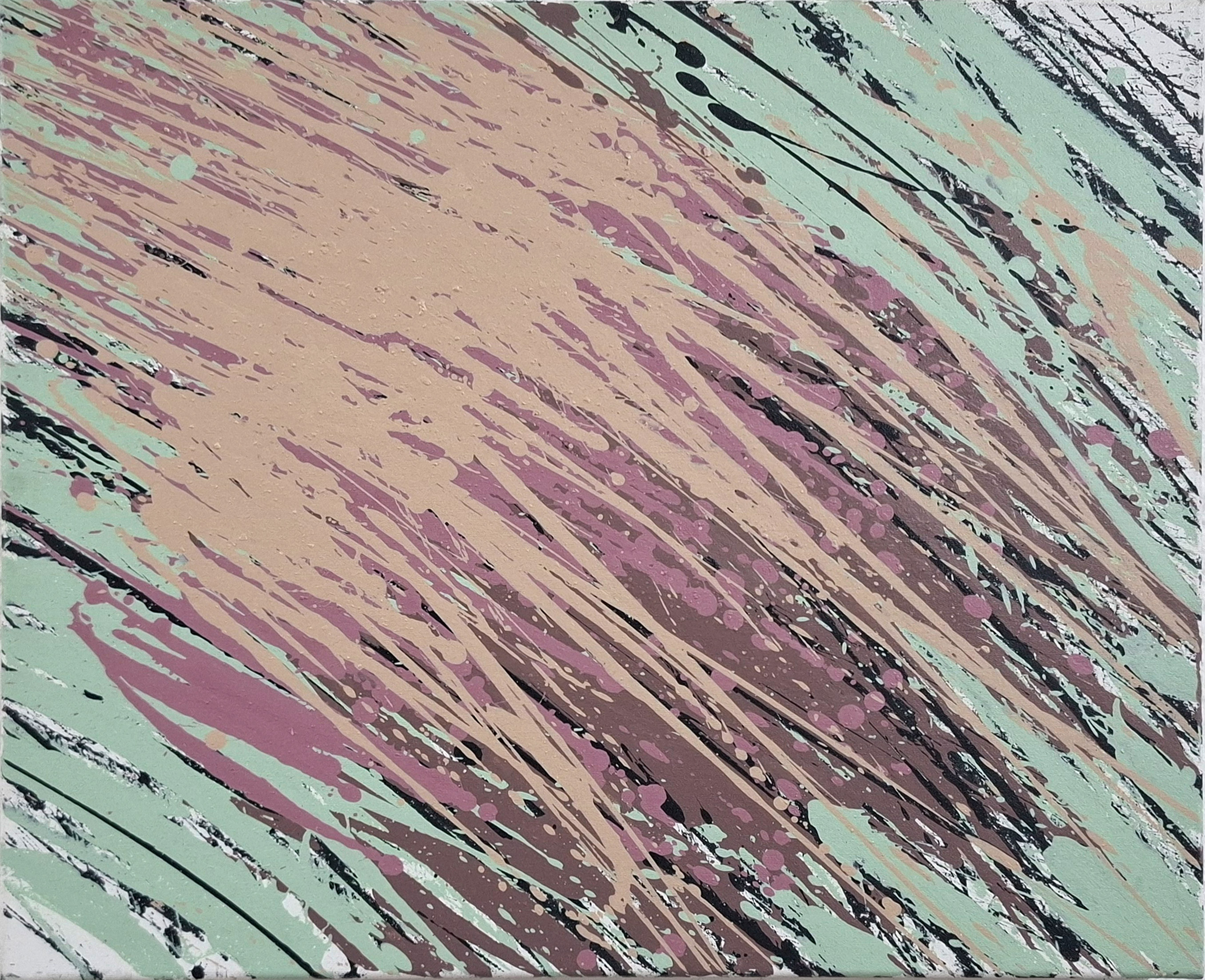 „ohne Titel“, Spritzenbild, Acryl/Lwd., 50 cm x 60 cm