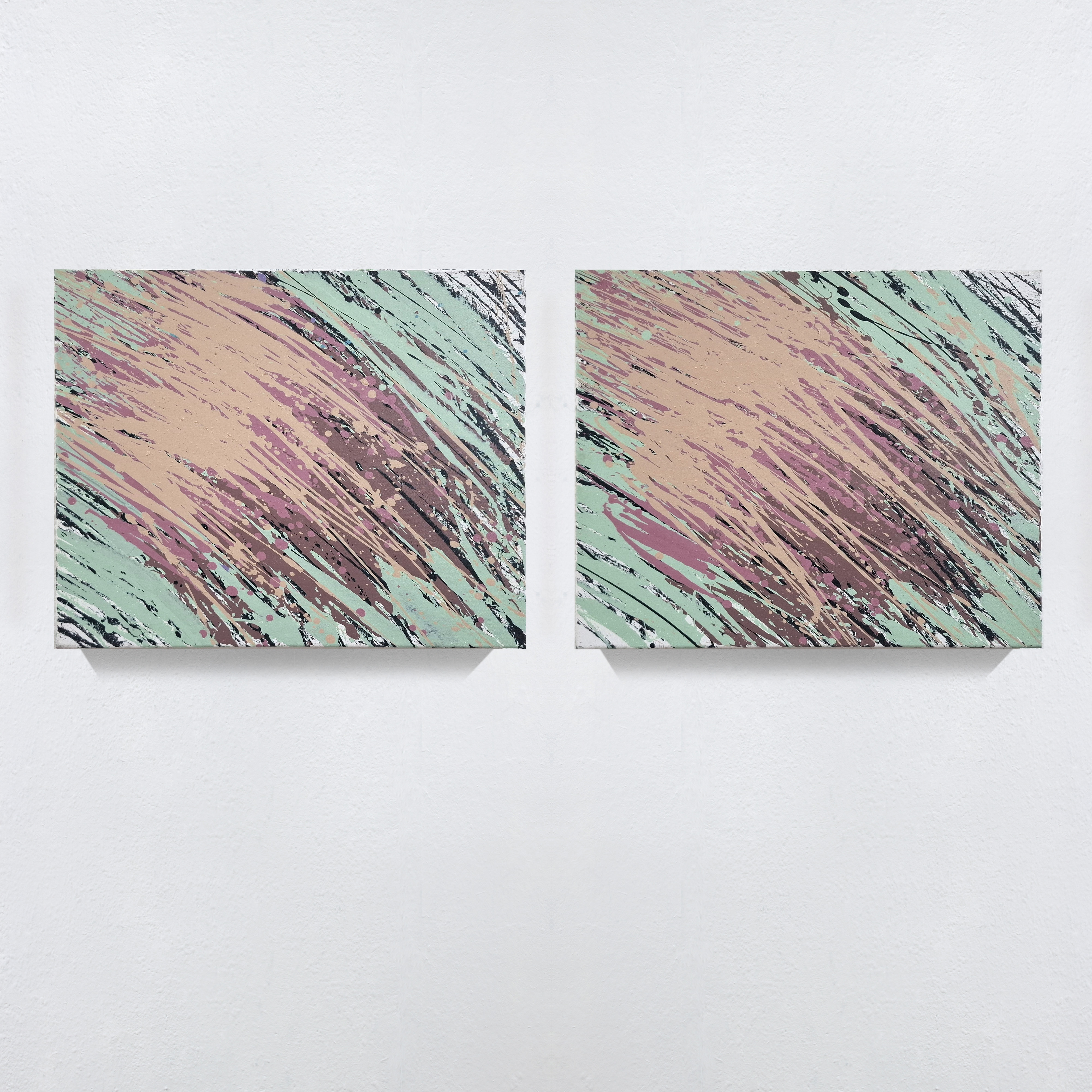 „ohne Titel“, Spritzenbild, Acryl/Lwd., 50 cm x 60 cm