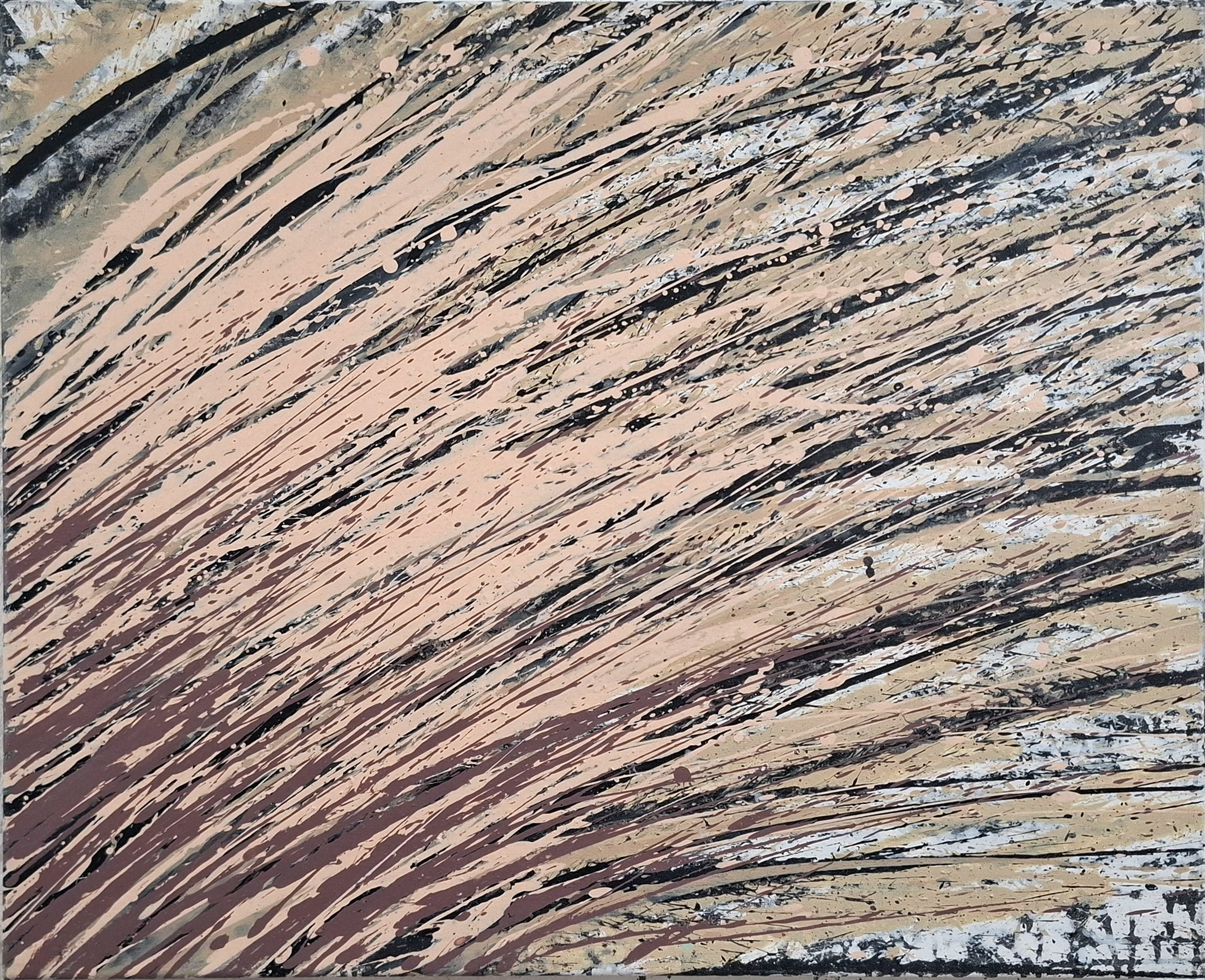 „ohne Titel“, Spritzenbild, Acryl/Lwd., 60 cm x 70 cm