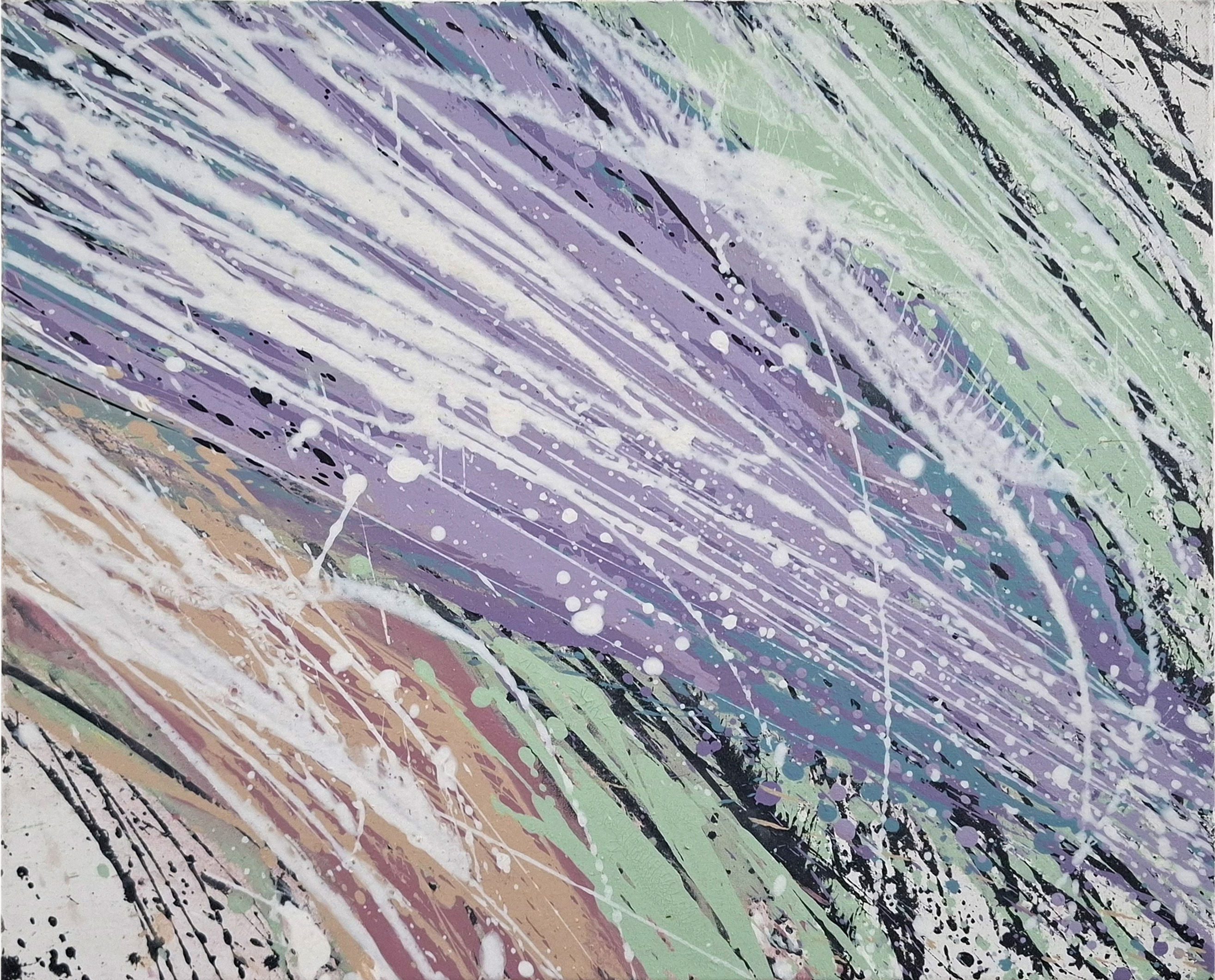 „ohne Titel“, Spritzenbild, Acryl/Lwd., 50 cm x 60 cm