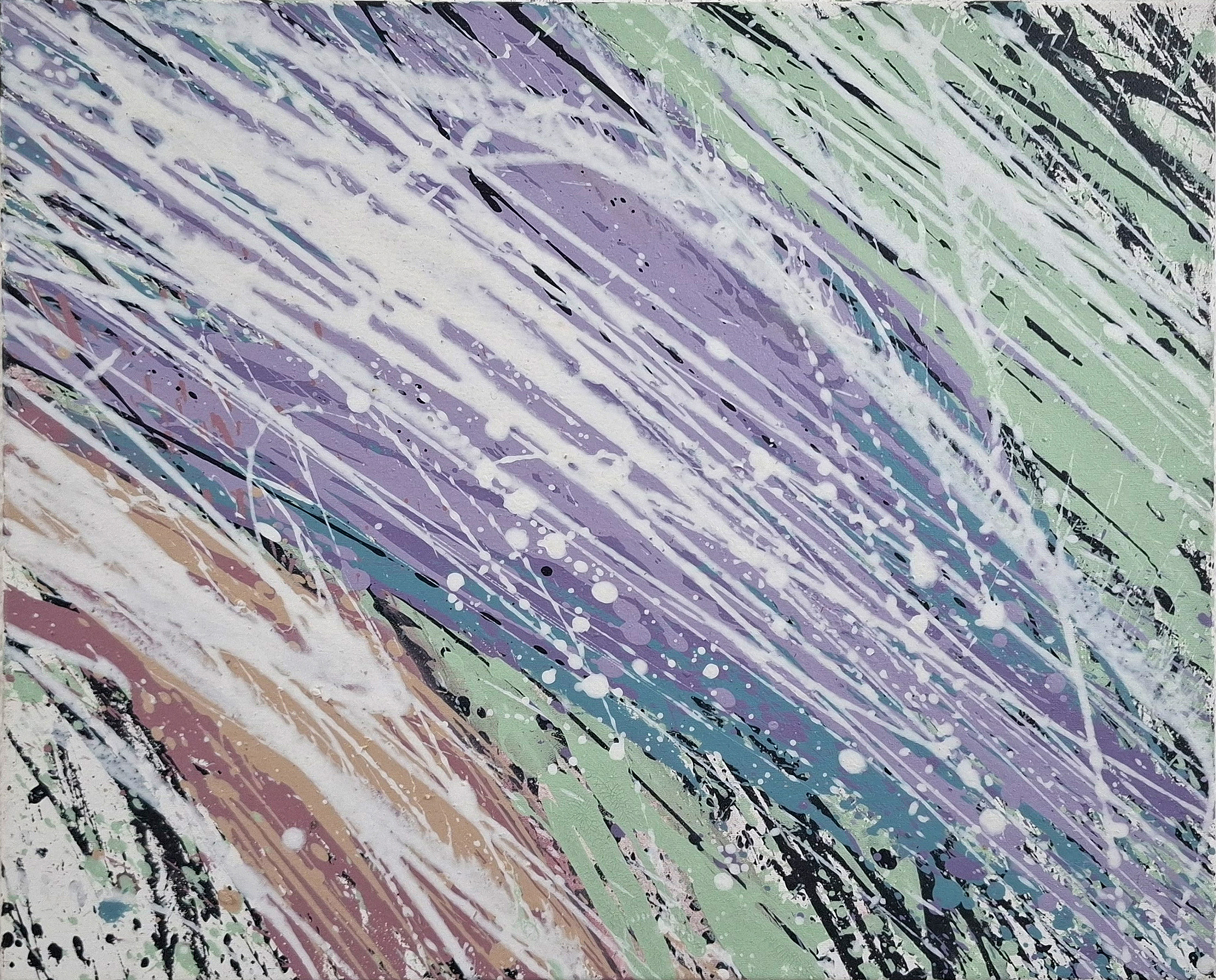 „ohne Titel“, Spritzenbild, Acryl/Lwd., 50 cm x 60 cm